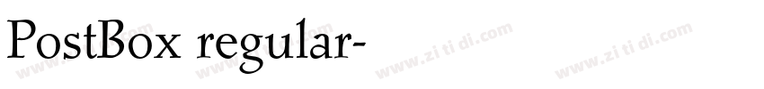 PostBox regular字体转换